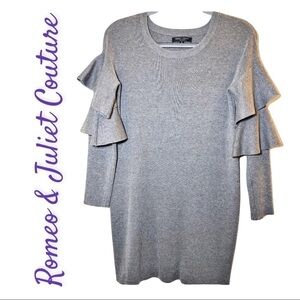 ROMEO & JULIET COUTURE Tiered Sleeve Mini Sweater Dress, Size‎ Medium